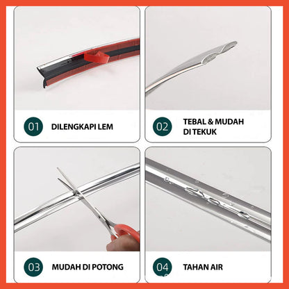Hoptech - List Plat Strip Mirror PVC – List Dekorasi Wallpaper / Sudut Dinding