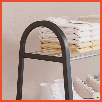 Hoptech 4+5-Tier Shoe Rack | Minimalist, Rust-Resistant, Strong, Multi-Purpose, Black Steel
