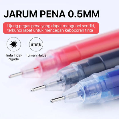 HOPTECH-Gel Pen 3 Colors Gel Pen 0.5mm 1 PCS