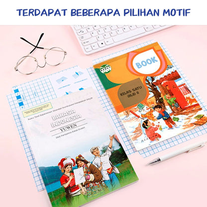 HOPTECH-Waterproof PVC Plastic Book Cover Lks Plastic Cover Protective Film Notebook 10 Sheets