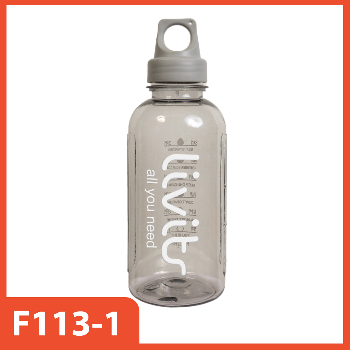 HOPTECH - 500ml Aesthetic Sports Drinking Bottle, Anti-Spill, Portable Tumbler, Plastic Water Bottle, BPA Free