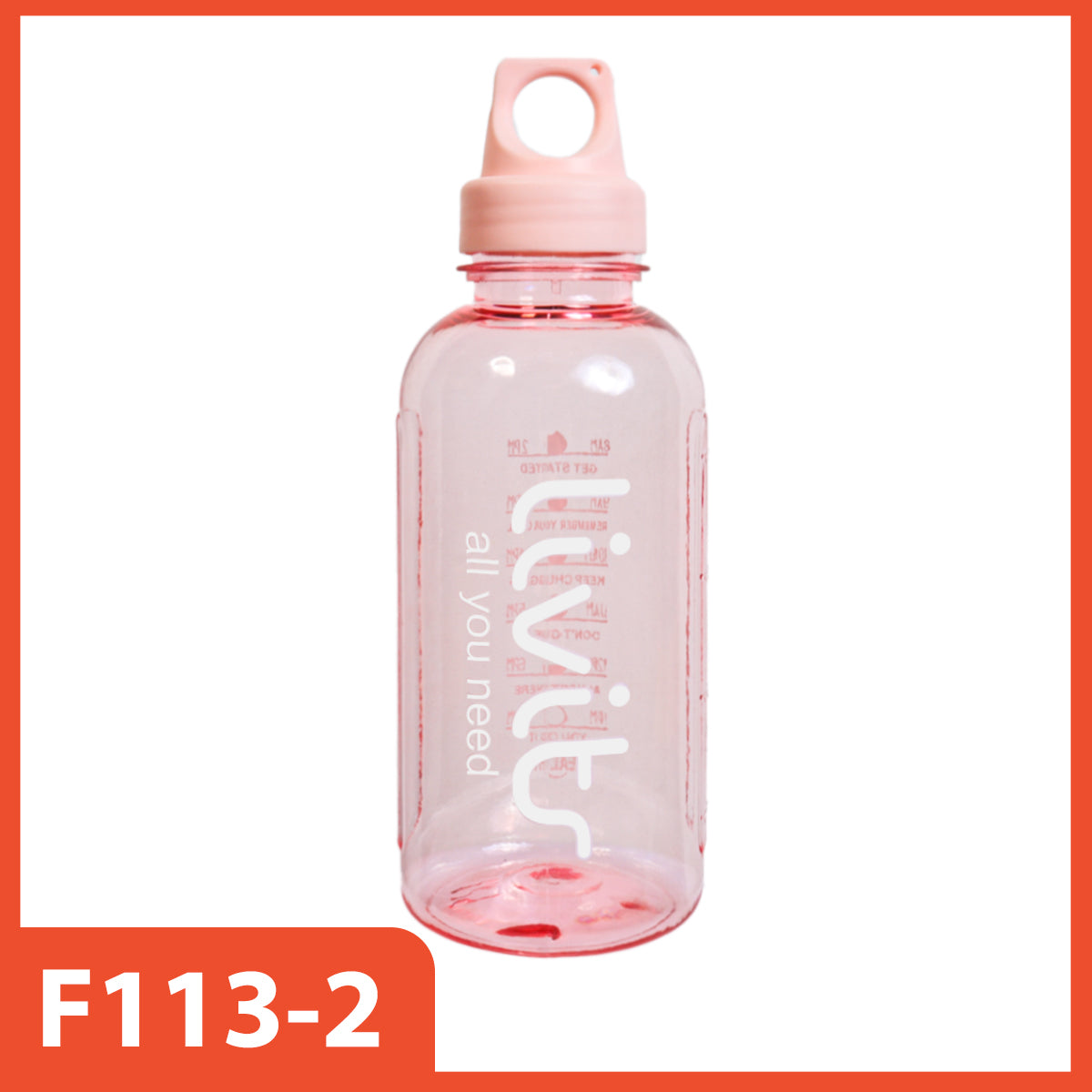 HOPTECH - 500ml Aesthetic Sports Drinking Bottle, Anti-Spill, Portable Tumbler, Plastic Water Bottle, BPA Free