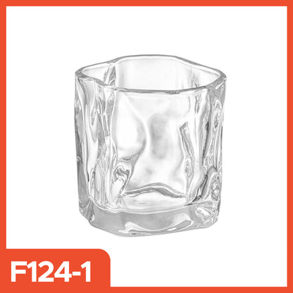 Hoptech - 180ml Japanese-Style Aesthetic Glass Cup | Unique Drinking Glass Abstract Glass Cup