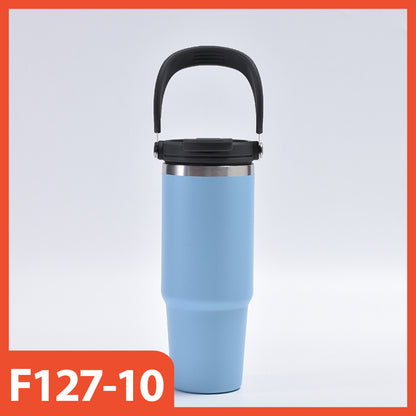 HOPTECH - ORIGINAL 2in1 Tumbler Handle / Portable Drinking Bottle Tea Coffee Fitness Stainless Steel Vacuum Insulated Thermos / Tea Coffee Car Cup