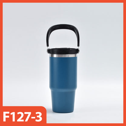 HOPTECH - ORIGINAL 2in1 Tumbler Handle / Portable Drinking Bottle Tea Coffee Fitness Stainless Steel Vacuum Insulated Thermos / Tea Coffee Car Cup