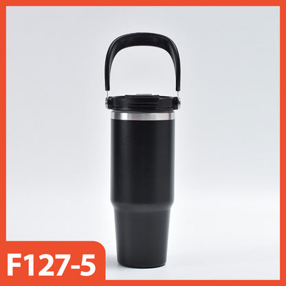 HOPTECH - ORIGINAL 2in1 Tumbler Handle / Portable Drinking Bottle Tea Coffee Fitness Stainless Steel Vacuum Insulated Thermos / Tea Coffee Car Cup