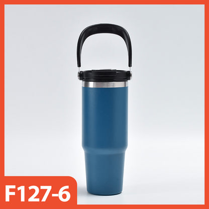 HOPTECH - ORIGINAL 2in1 Tumbler Handle / Portable Drinking Bottle Tea Coffee Fitness Stainless Steel Vacuum Insulated Thermos / Tea Coffee Car Cup