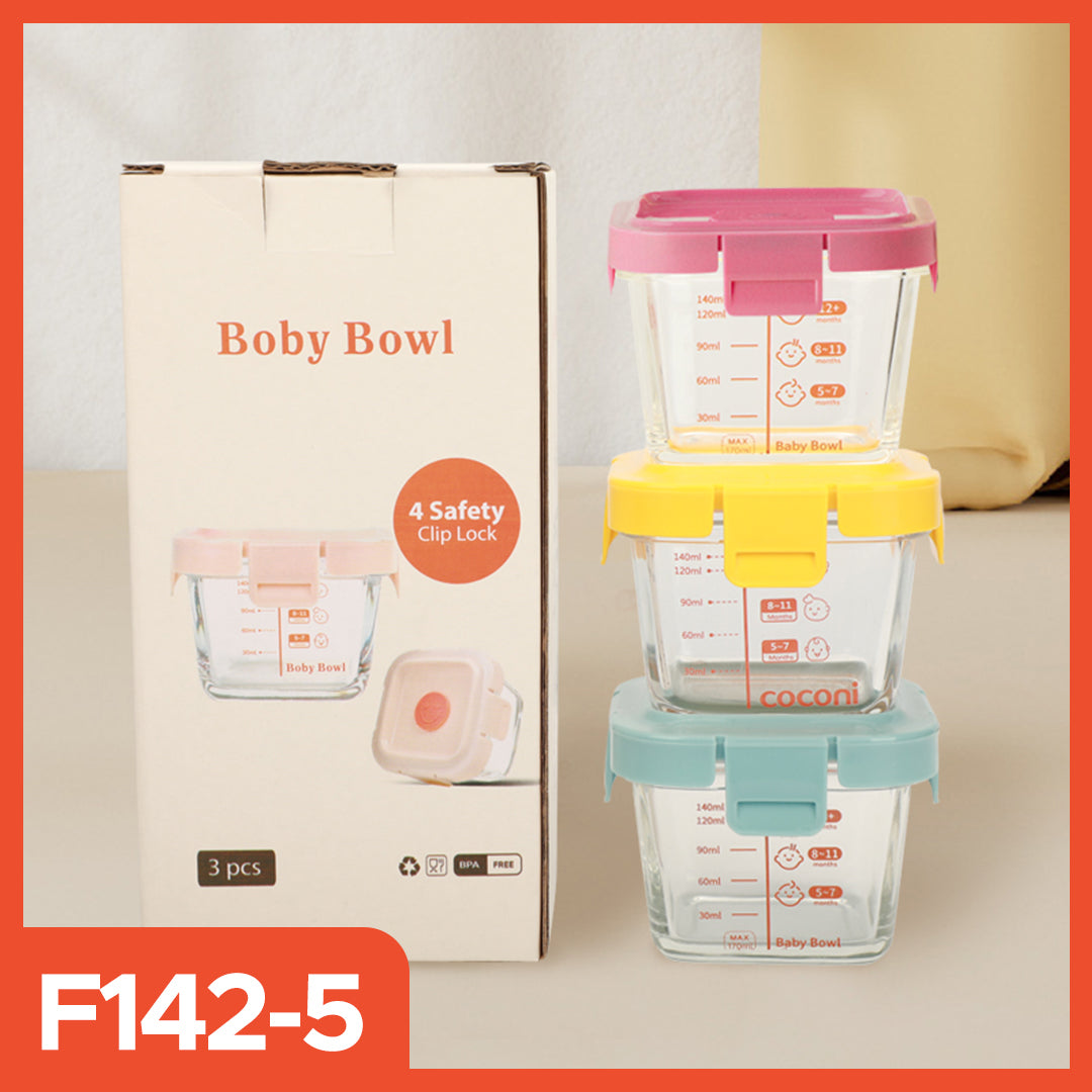 Hoptech - Glass MPASI Container, Glass MPASI Container, MPASI Storage, Glass Baby Food Container