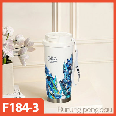 Tumbler Stainless F184 500ml Motif Bunga