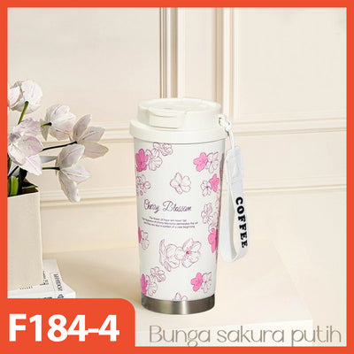 Tumbler Stainless F184 500ml Motif Bunga