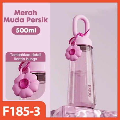 HOPTECH - 500ml Transparent Drinking Bottle | Aesthetic Tumbler Portable Drinking Bottle | BPA Free High Quality