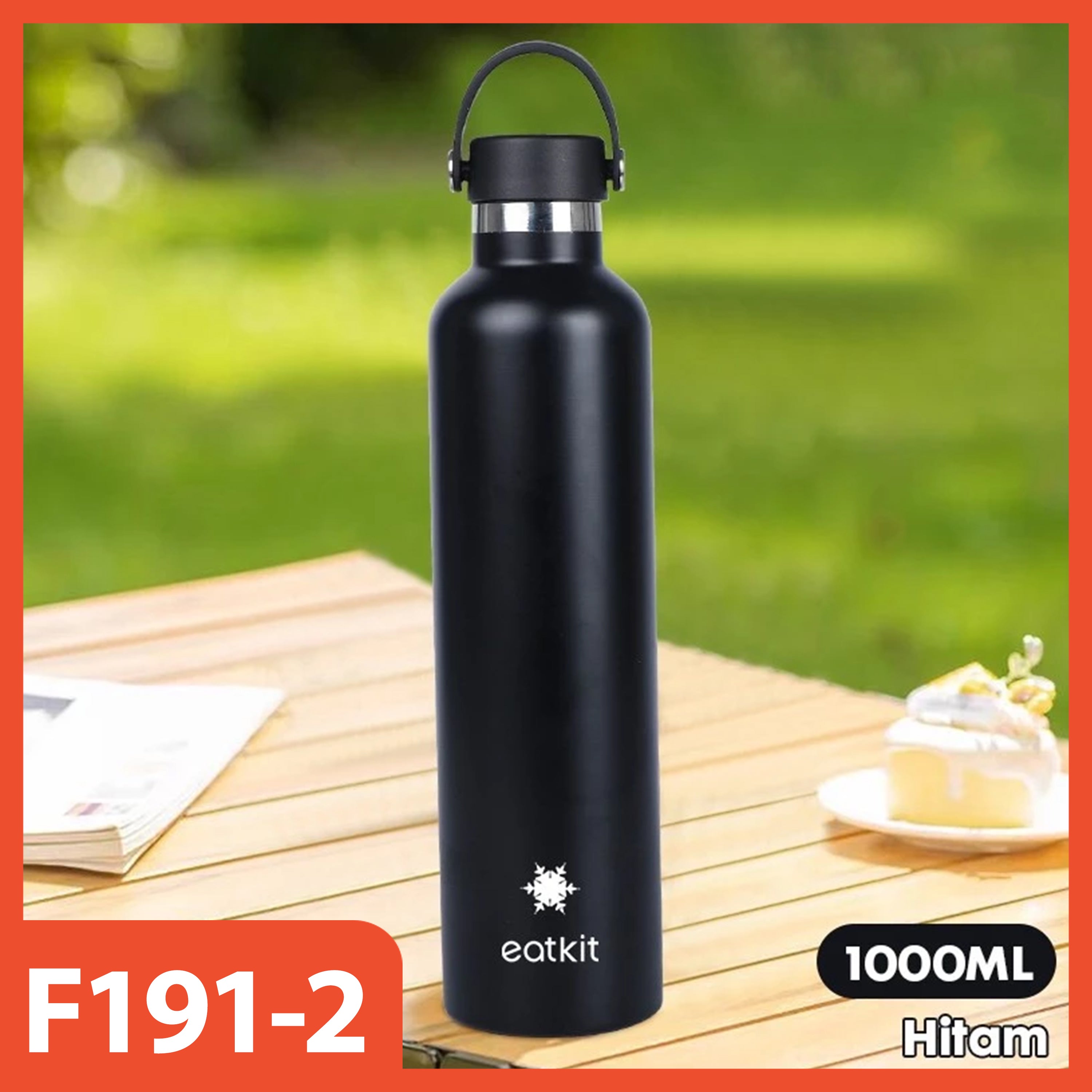 HOPTECH - 304 Stainless Steel Tumbler 1000ml | Heat and Cold Resistant Drinking Bottle | Vacuum Thermos Cup