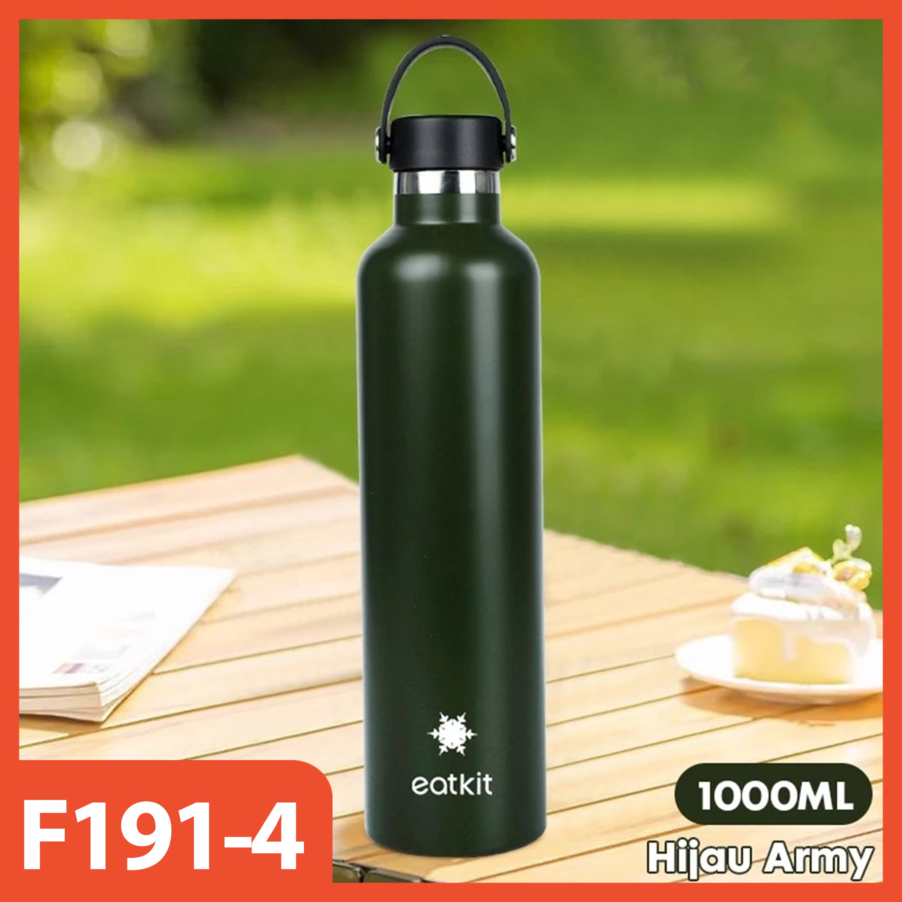 HOPTECH - 304 Stainless Steel Tumbler 1000ml | Heat and Cold Resistant Drinking Bottle | Vacuum Thermos Cup