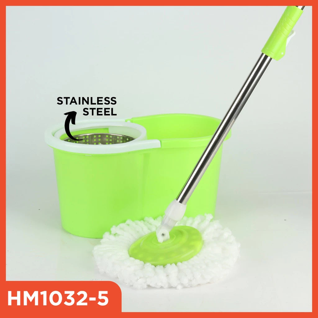 Hoptech - ALAT PEL LANTAI MOP DENGAN ROL PRAKTIS KAIN PEL PUTAR SPIN MOP 6L BUCKET ULTRA MOP