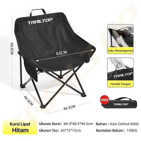 [READY] HOPTECH Round Outdoor Folding Chair Waterproof and Tear Resistant Strong Portable Camping Chair Load 150KG