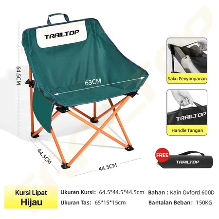 [READY] HOPTECH Round Outdoor Folding Chair Waterproof and Tear Resistant Strong Portable Camping Chair Load 150KG