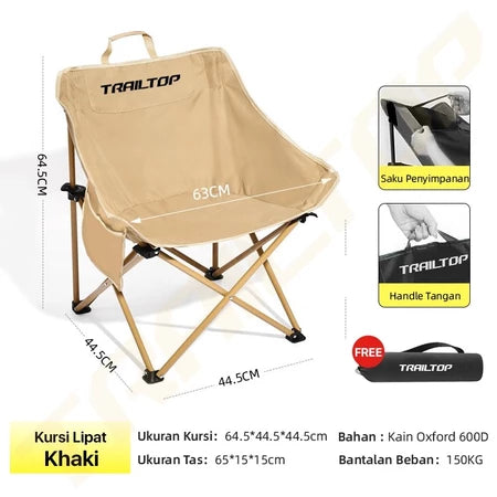 [READY] HOPTECH Round Outdoor Folding Chair Waterproof and Tear Resistant Strong Portable Camping Chair Load 150KG
