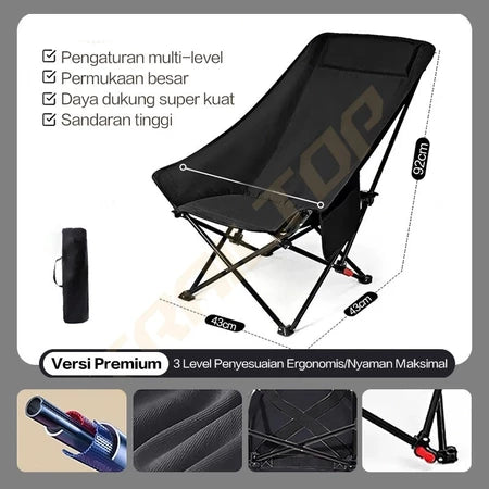 [READY] HOPTECH Folding Beach Chair Footrest Outdoor Portable Relaxing Chair for Picnic &amp; Camping