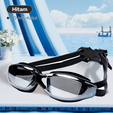HOPTECH Kacamata Renang Dewasa ANTI FOG & UV PROTECTION Swimming Goggles Mirror HD