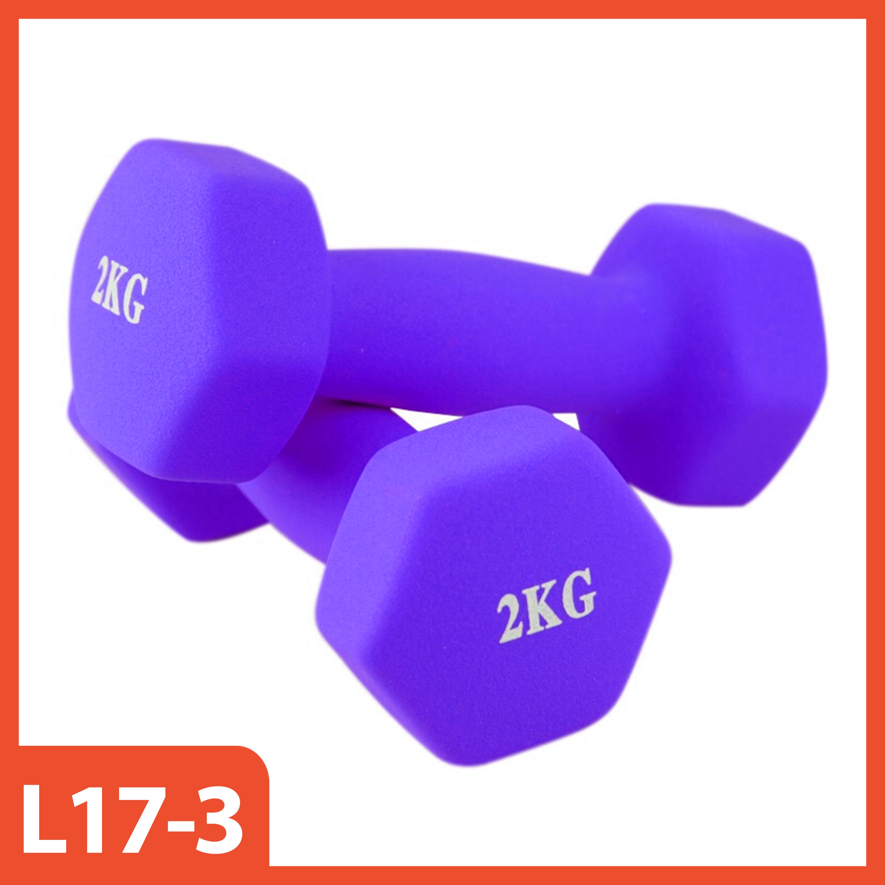 HOPTECH Dumbbell Barbel 2kg Sepasang Alat Fitnes Rumah Gym Workout Angkat Beban Olahraga