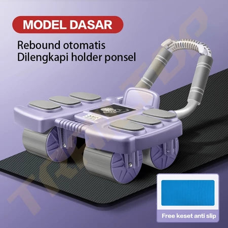 HOPTECH Ab Wheel Roller Smart Count Ab Roller 4 Wheel Home Exercise Equipment 3in1