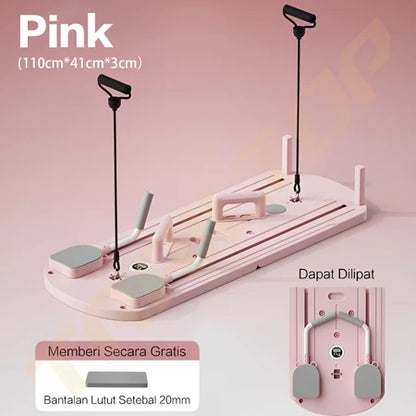 [READY] HOPTECH Papan Perut Latihan Perut Aerobik Pilates Board 5 ln 1 Push Up AB Wheel Roller Alat Sit Up