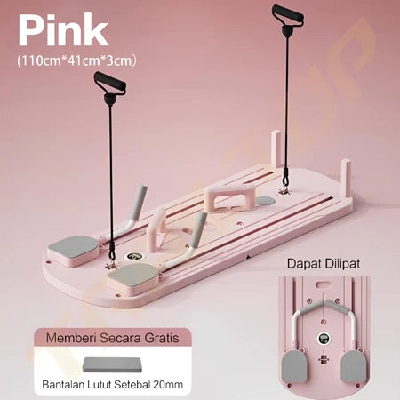 [READY] HOPTECH Papan Perut Latihan Perut Aerobik Pilates Board 5 ln 1 Push Up AB Wheel Roller Alat Sit Up