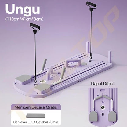 [READY] HOPTECH Papan Perut Latihan Perut Aerobik Pilates Board 5 ln 1 Push Up AB Wheel Roller Alat Sit Up