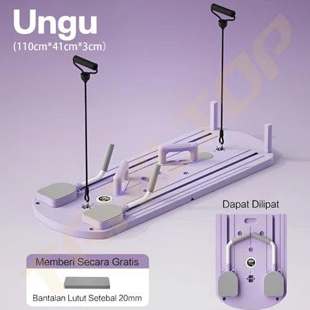 [READY] HOPTECH Papan Perut Latihan Perut Aerobik Pilates Board 5 ln 1 Push Up AB Wheel Roller Alat Sit Up