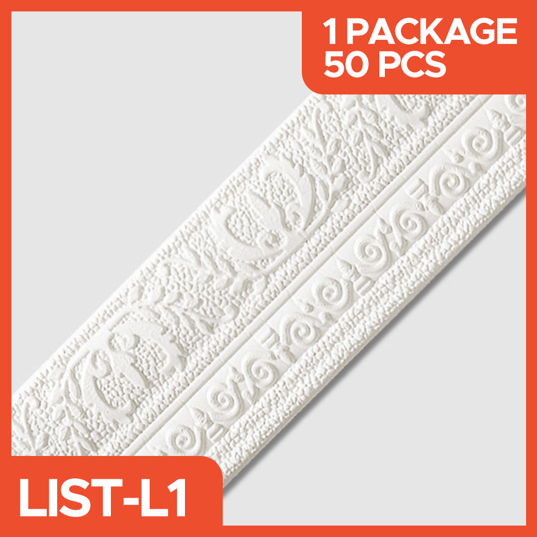 3D Wall List 2.3 Meters Long, 8 CM Wide and 5CM Wallpaper Roll for Border