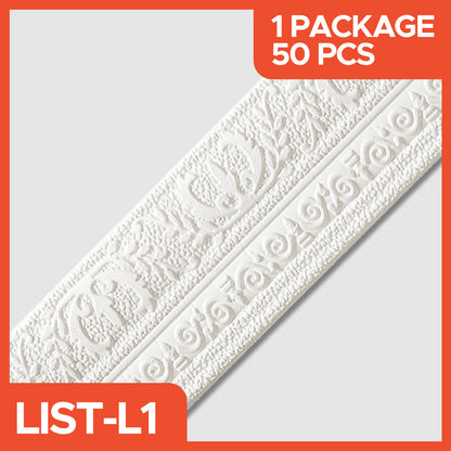 3D Wall List 2.3 Meters Long, 8 CM Wide and 5CM Wallpaper Roll for Border