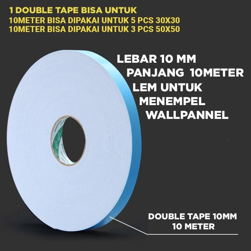 DOUBLE TAPE FOR PVC WALL PANEL | FOAM DOUBLE TAPE 1MM THICK LENGTH 50M