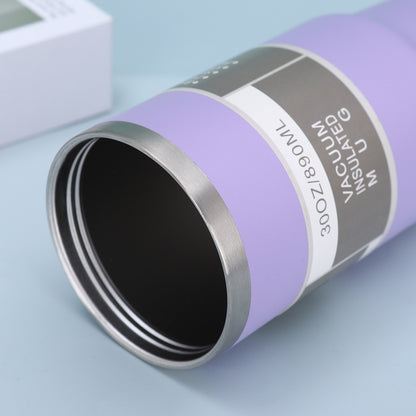 890ml Stainless Steel Drinking Tumbler - Handle 2in1 Vacuum Insulated Portable Thermos Heat Resistant