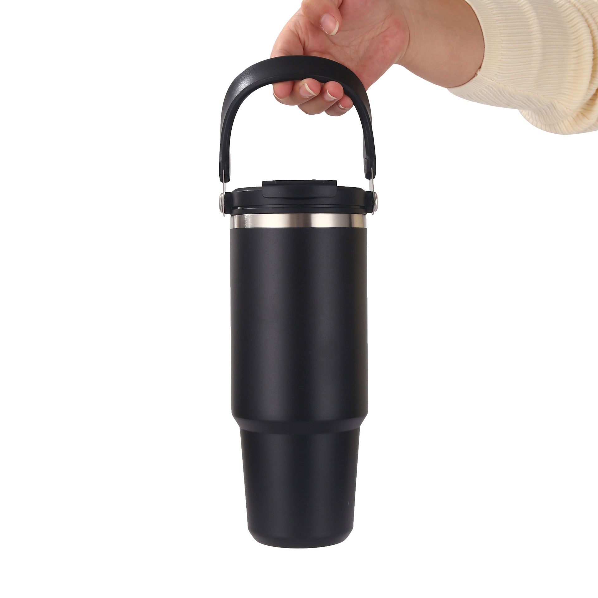 HOPTECH - ORIGINAL 2in1 Tumbler Handle / Portable Drinking Bottle Tea Coffee Fitness Stainless Steel Vacuum Insulated Thermos / Tea Coffee Car Cup