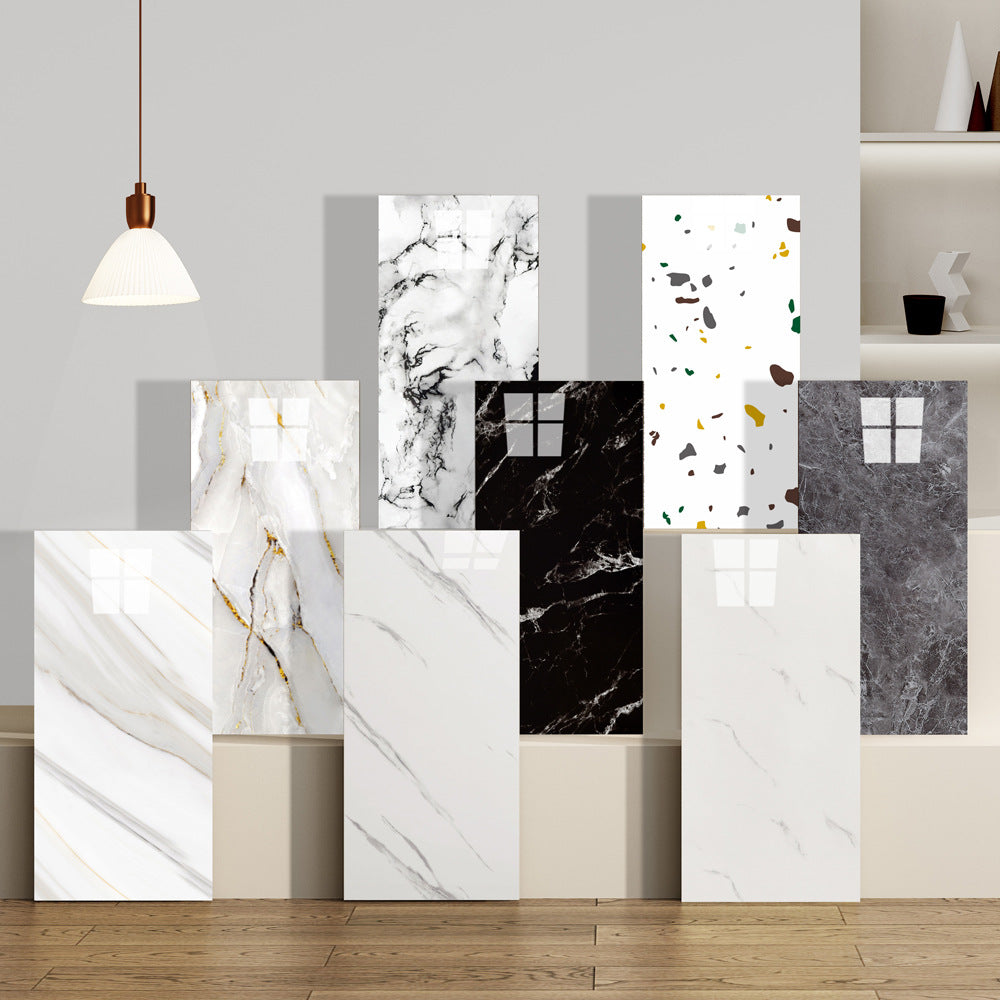 Hoptech - Wallpaper dinding Vinyl Marble Motif Kayu 30 x 60 cm 0,3cm Stiker Keramik A14