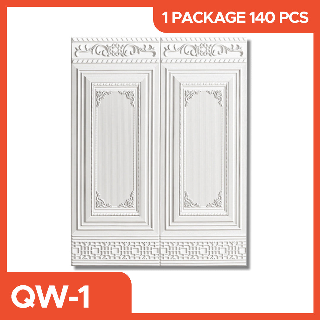 3D Wall Paper with Teak Door motif, size 70x90 cm, 5mm thick, Self Adhesive 