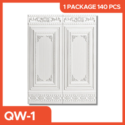 Wall Sticker 3D Motif Pintu Jati A06