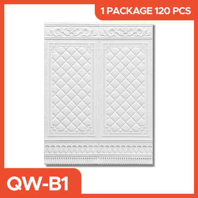 Wall Sticker 3D Motif Pintu Jati A06
