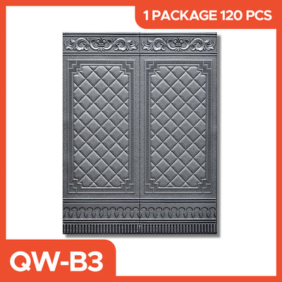 Wall Sticker 3D Motif Pintu Jati A06