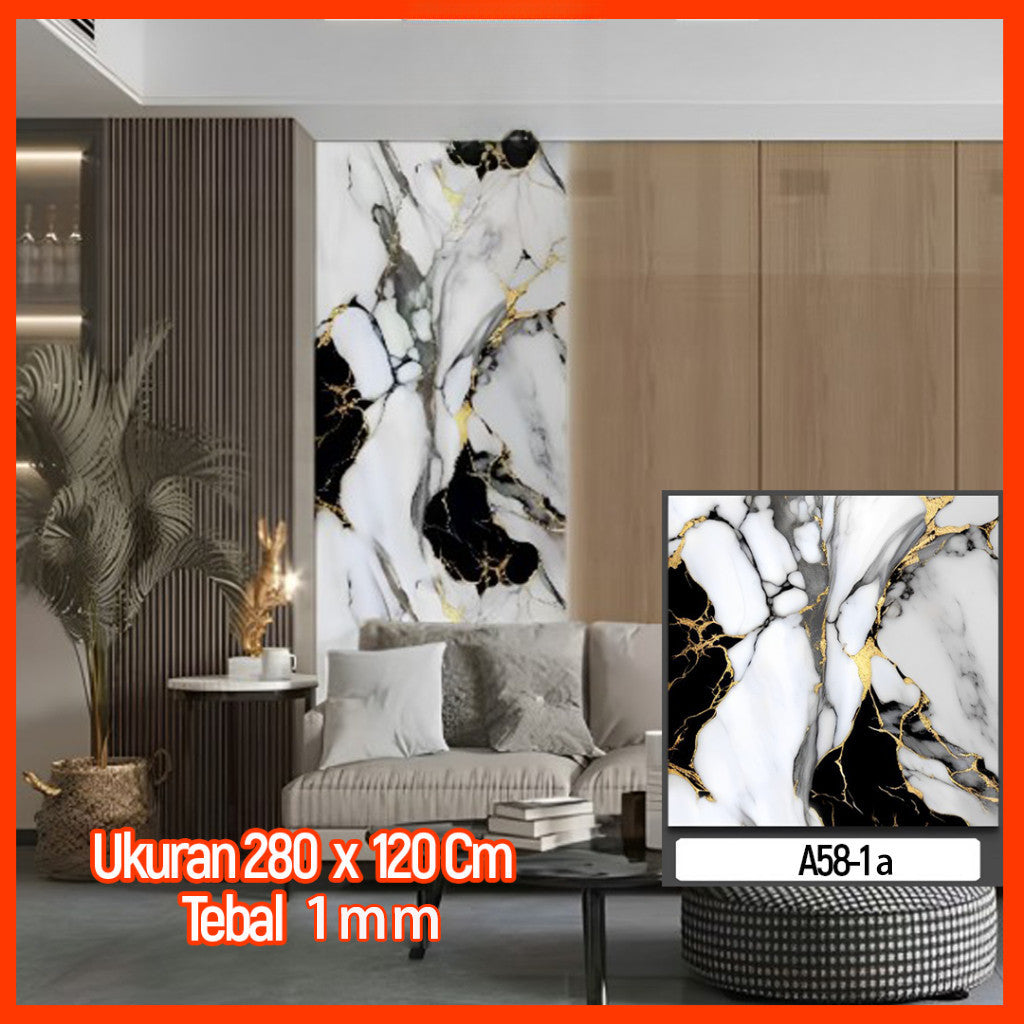 Wallpaper Dinding Motif Marble Roll 120 x 280cm A58