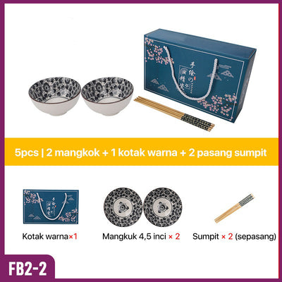 Set Mangkok dan Piring Keramik FA2
