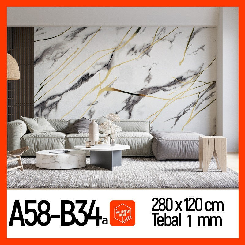 Wallpaper Dinding Motif Marble Roll 120 x 280cm A58