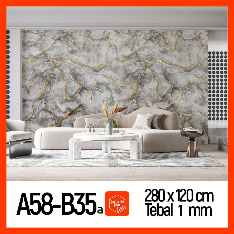 Wallpaper Dinding Motif Marble Roll 120 x 280cm A58
