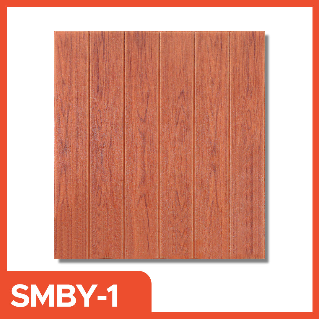 Wallpaper Dinding 3D Foam Motif Kayu ukuran 70x70 CM Self Adhesive 3D Timbul kertas stiker