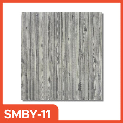 Wallpaper Dinding 3D Foam Motif Kayu ukuran 70x70 CM Self Adhesive 3D Timbul kertas stiker