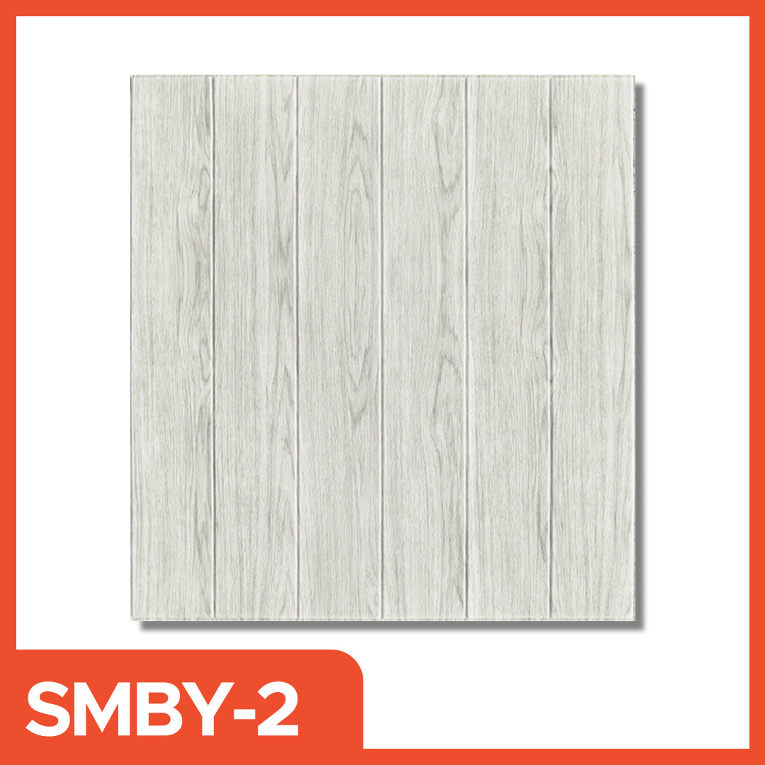 Wallpaper Dinding 3D Foam Motif Kayu ukuran 70x70 CM Self Adhesive 3D Timbul kertas stiker