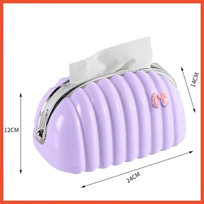Mini Pouch Tempat Tisu Kerang Estetik | Kotak Tisu Minimalis Stylish Lucu & Aesthetic D82