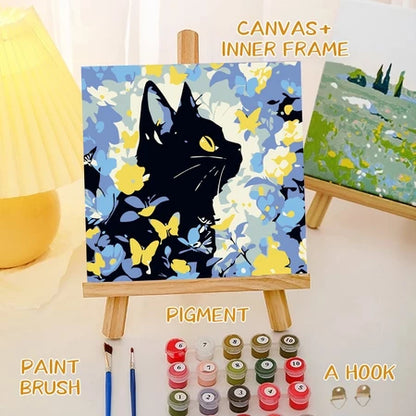 HOPTECH-Paint By Number 20x20cm Canvas Painting DIY Digital Painting Kit With Complete Painting Tools 1 Package