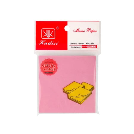 HOPTECH Sticky Notes 4 Colors 7.6×7.6CM Memo Stick Paper Sticky Notes Office Supplies
