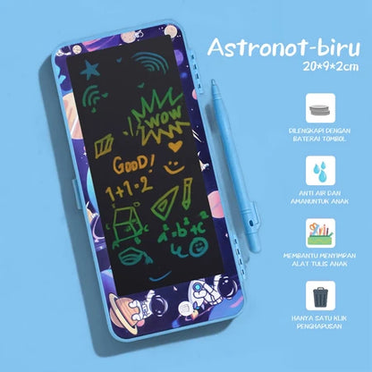 Drawing Box Aesthetic Pencil Box with Scribble Board Waterproof Boys Pencil Case Children's Pencil Box